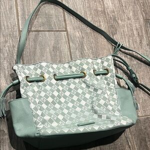 Fossil Mint Green Patterned Shoulder Bag